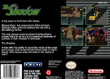 Shadow, The (USA) (Proto 1) box cover back